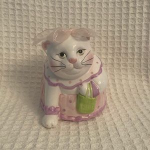 Nantucket White Kitty Cat Bank